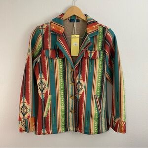 Fashion Express NWT Southwest Aztec Blazer Jacket Women’s Small